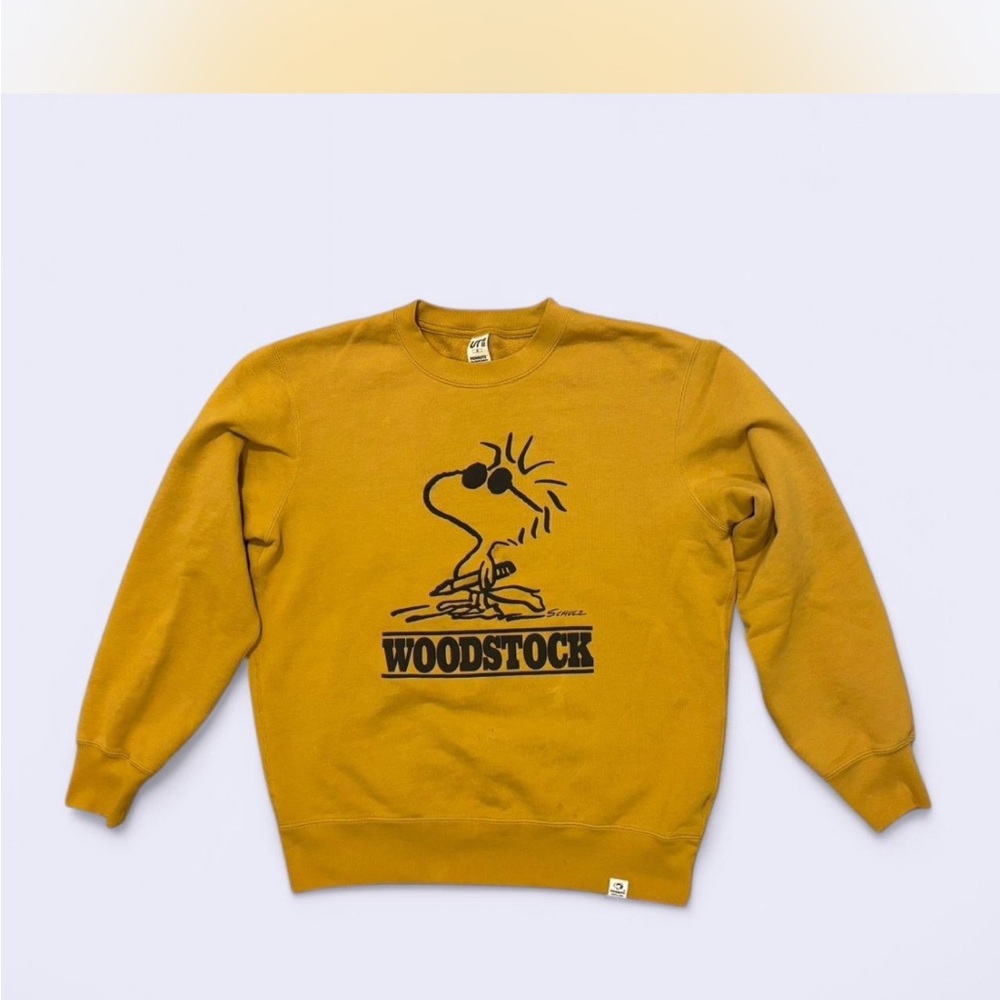 Mustard Yellow Peanuts Woodstock Crewneck